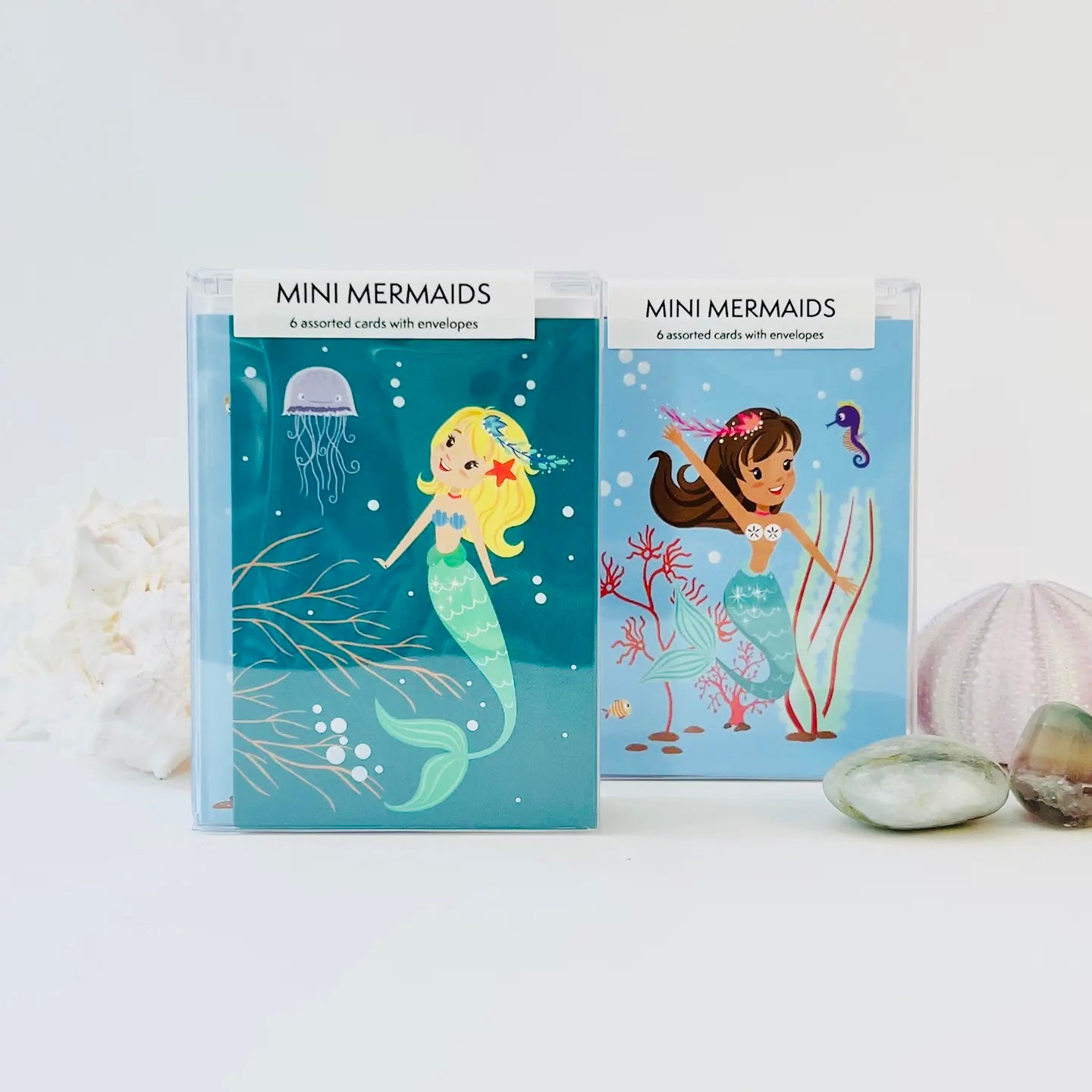 Boxed Set - Mini Mermaids - 6 Assorted Mini Cards The Artist Mill, LLC Boxed Set - Mini Mermaids - 6 Assorted Mini Cards The Artist Mill, LLC