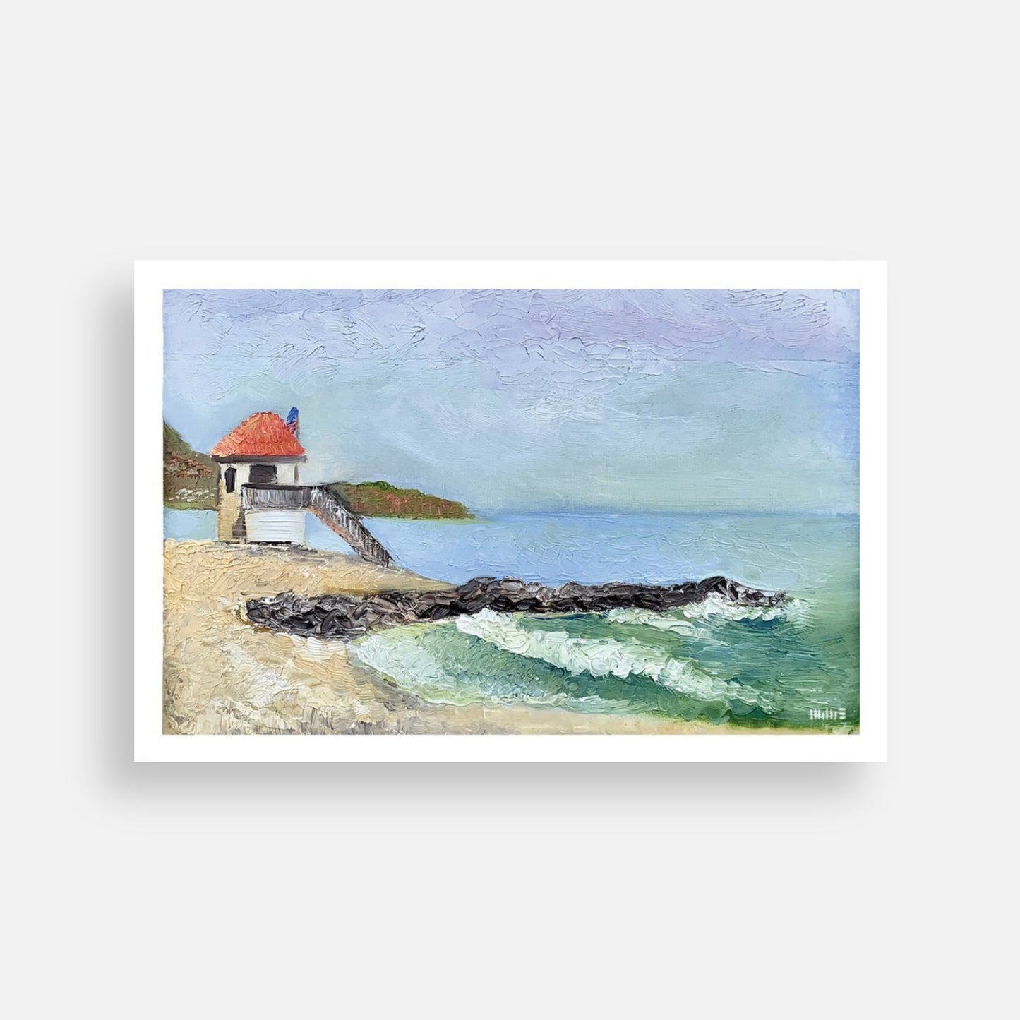 Postcard: Day 02 of 30 - Lifeguard Tower & Topaz Jetty
