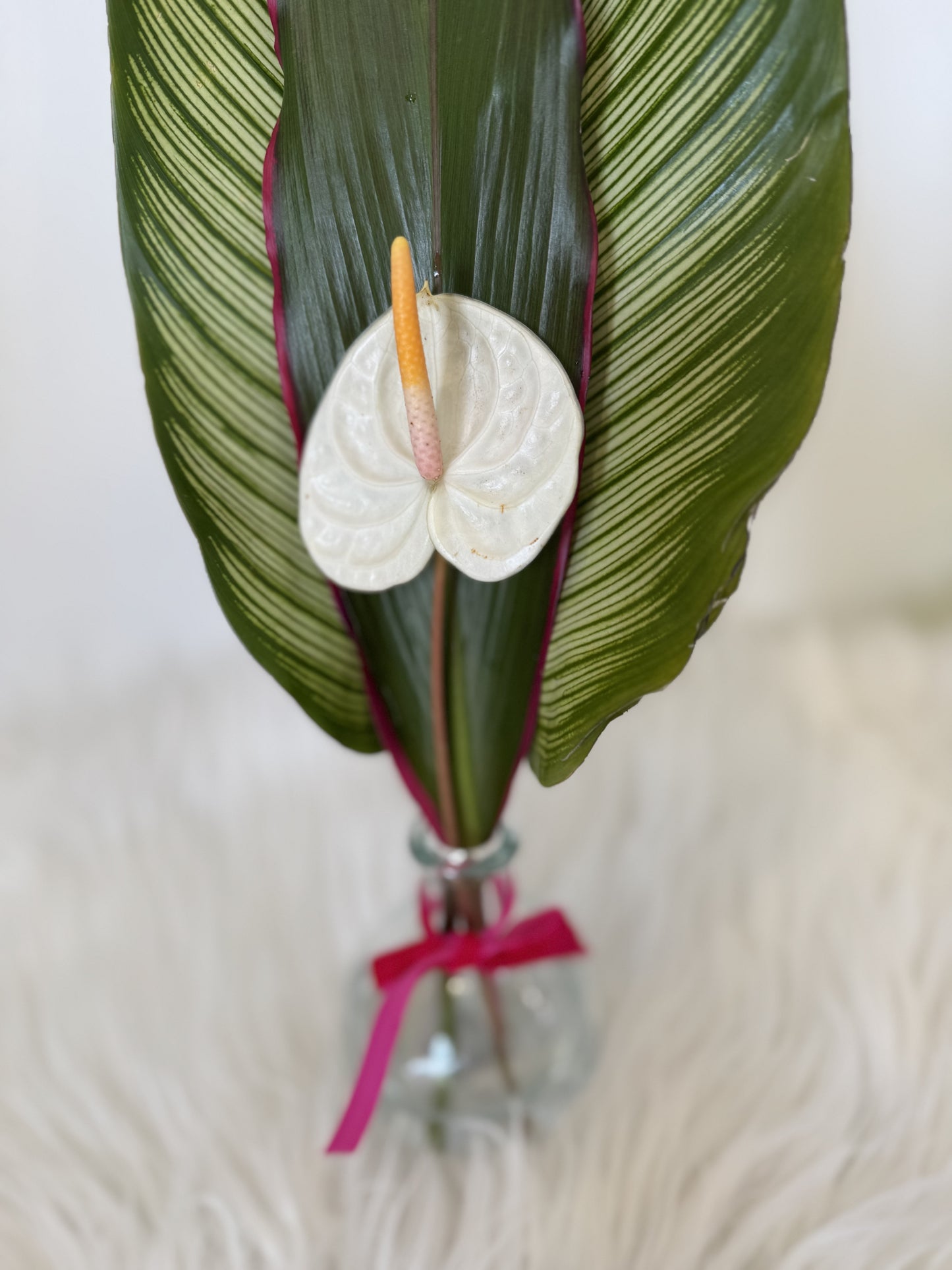 Island Love Anthurium Bouquet (1 flower)