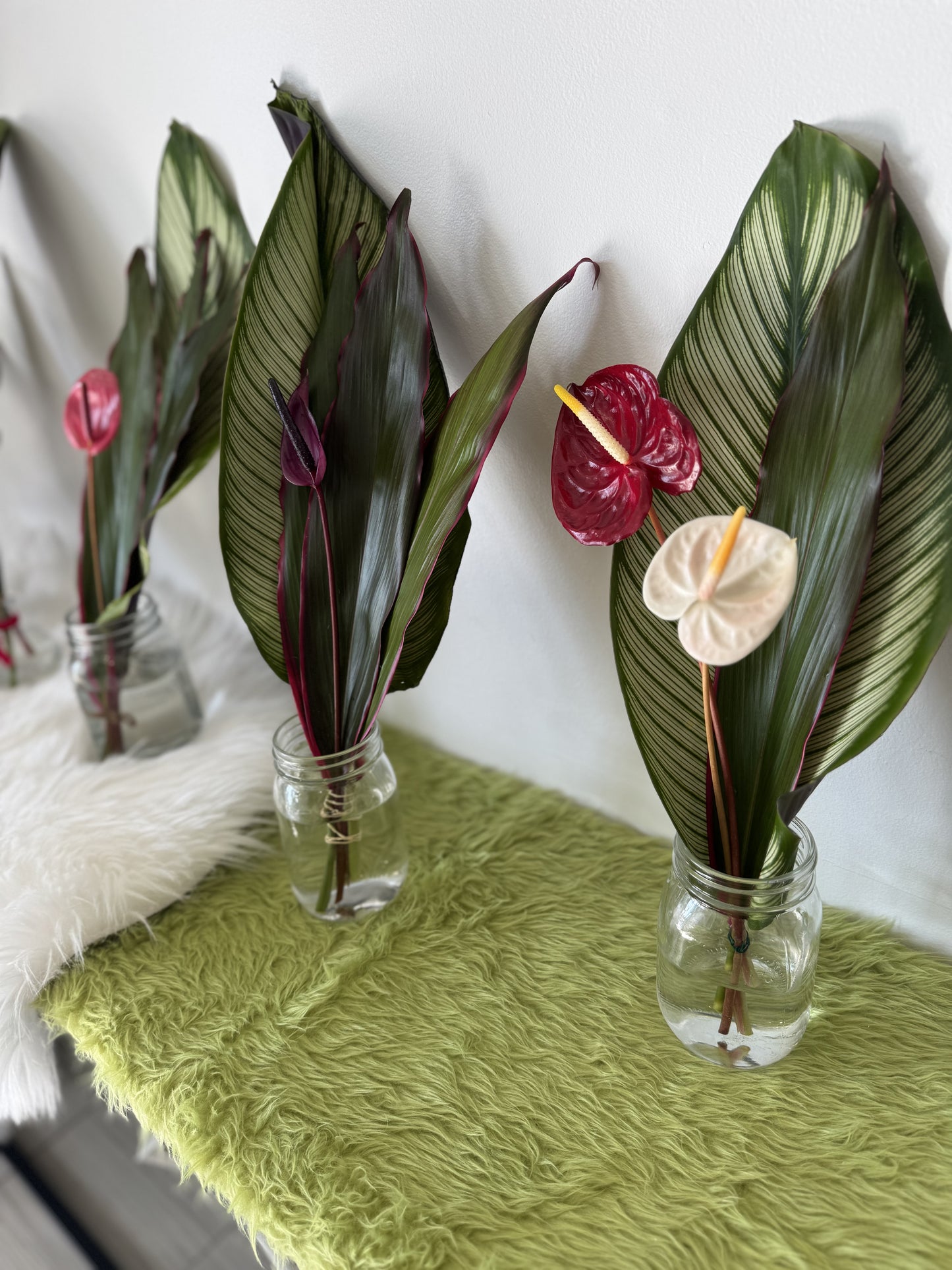 Island Love Anthurium Bouquet (2 flowers)