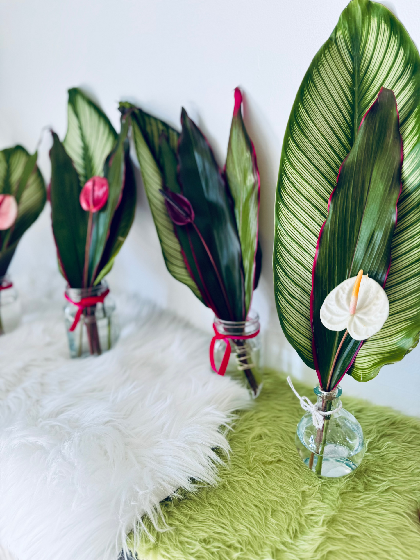 Island Love Anthurium Bouquet (3 flowers)