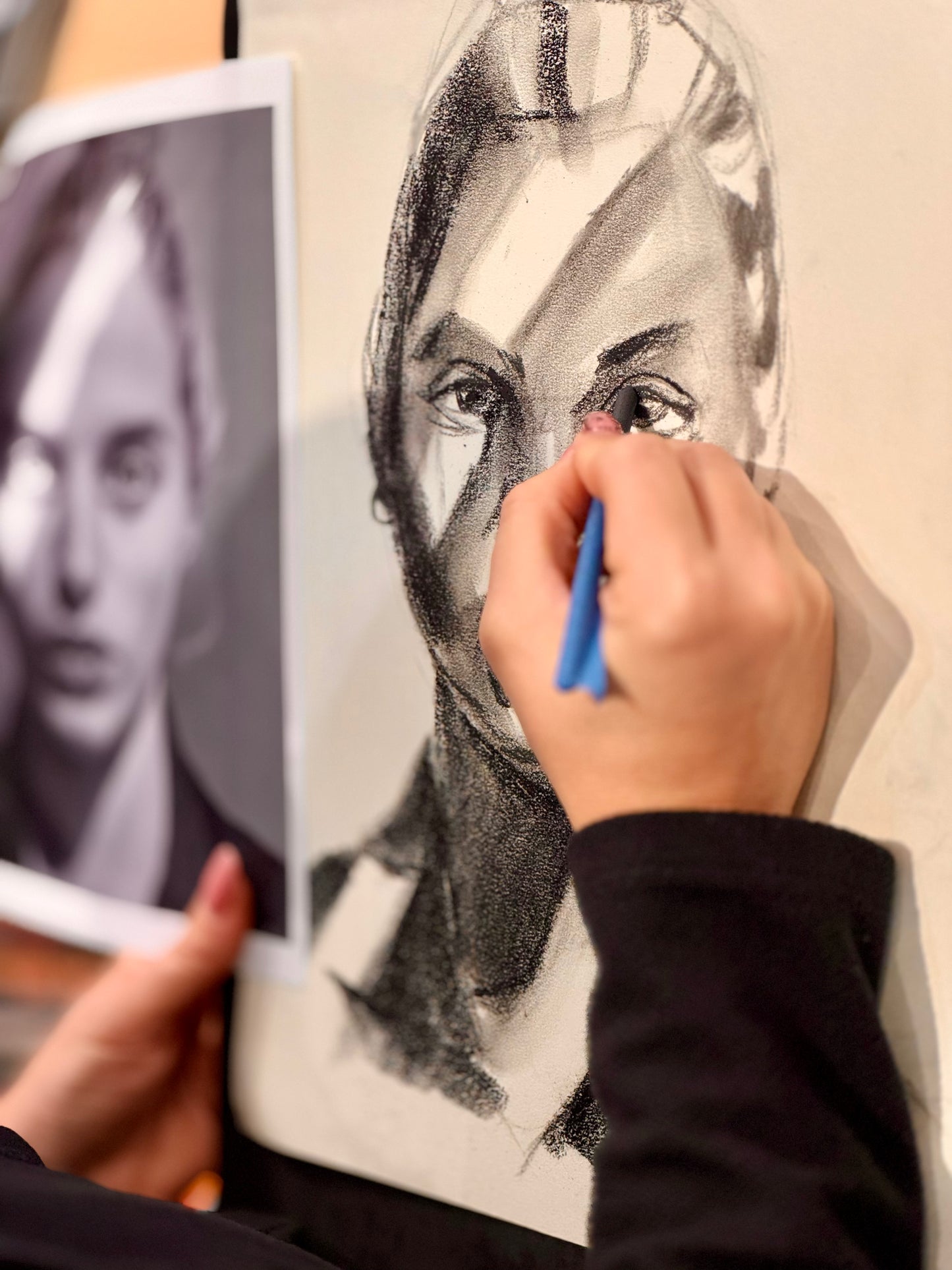 Workshop: Charcoal Portrait Drawing with Casey Denina, Tue 2/25, 1:30PM-2:30PM